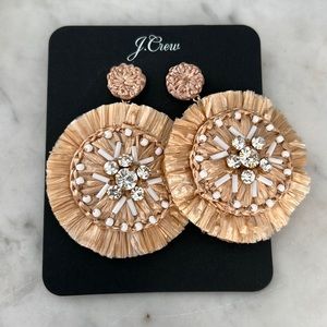 J. Crew raffia earrings